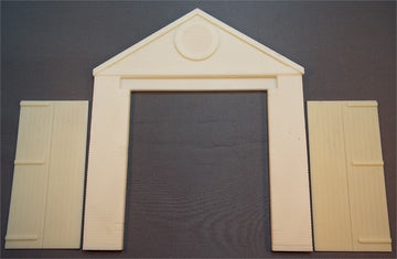 Brick Single Storey Gable End Panel with Loco Entrance/Wooden Doors